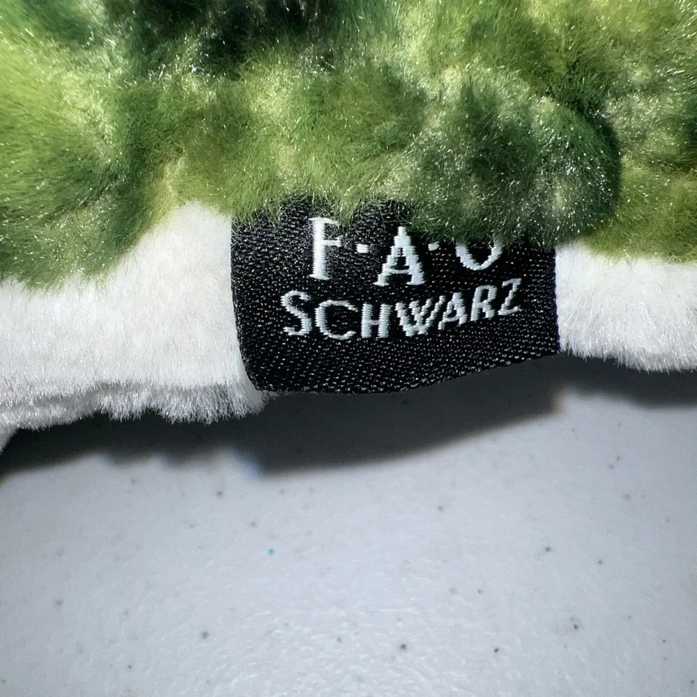 FAO Schwarz Alligator Plush Stuffed Animal Green Textured 15